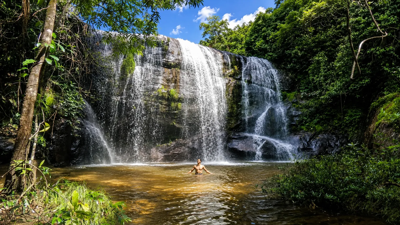 Cachoeira do Lajeado, acesso fácil na Chapada dos Veadeiros