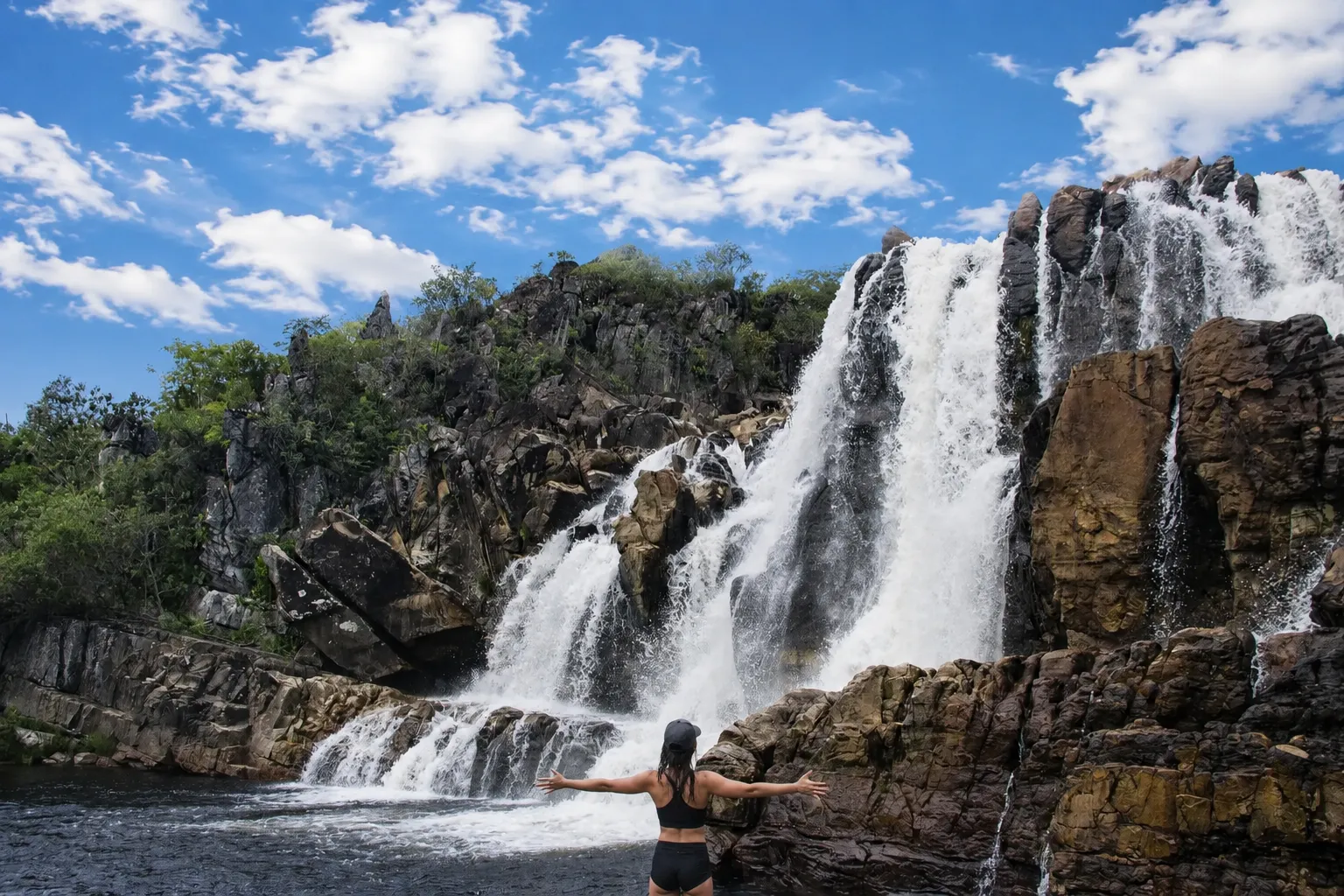 Cachoeira das Cariocas, trilha vermelha do Parque Nacional da Chapada dos Veadeiros