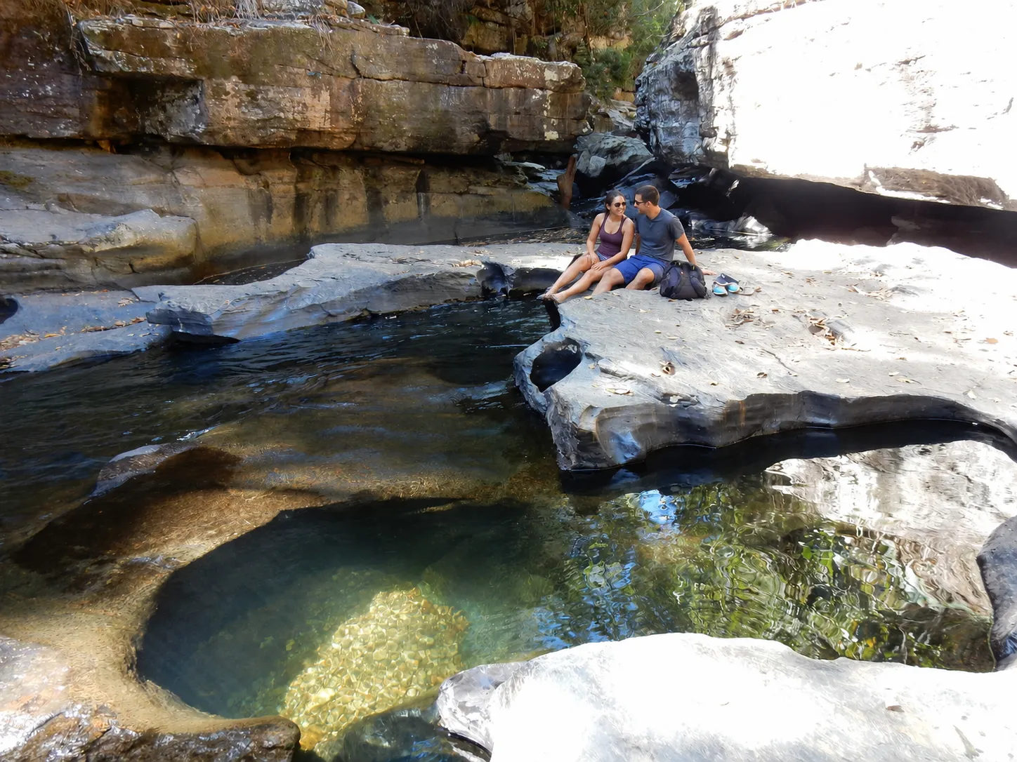 Cachoeira da Raizama, piscina natural em cânion na Chapada dos Veadeiros