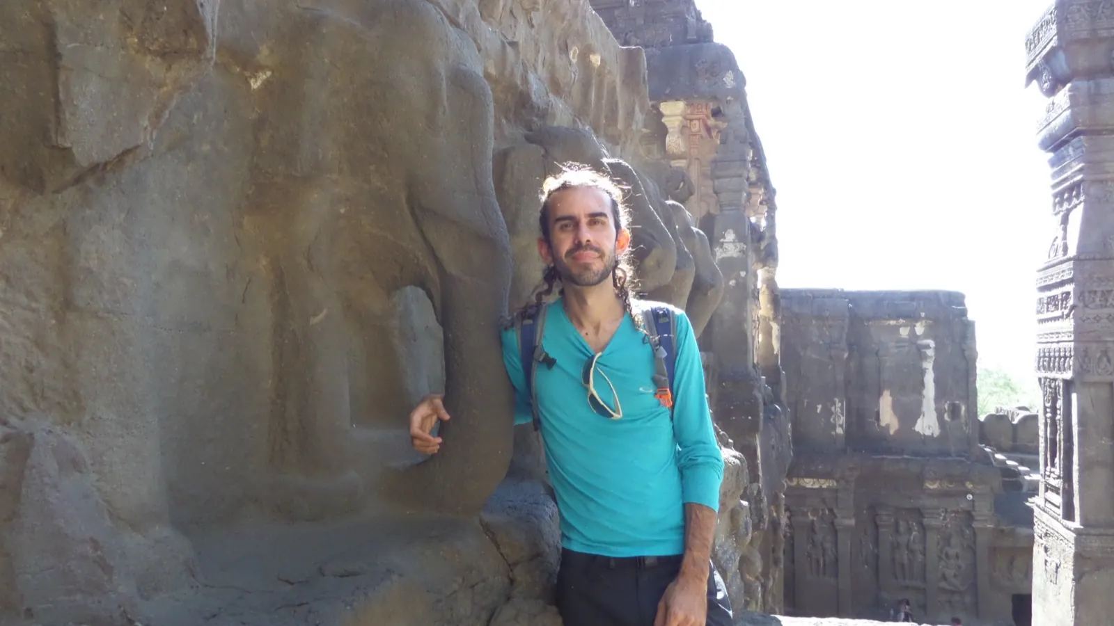 Fábio, dono da Shanti Pousada, em visita à Índia, de onde veio o nome shanti